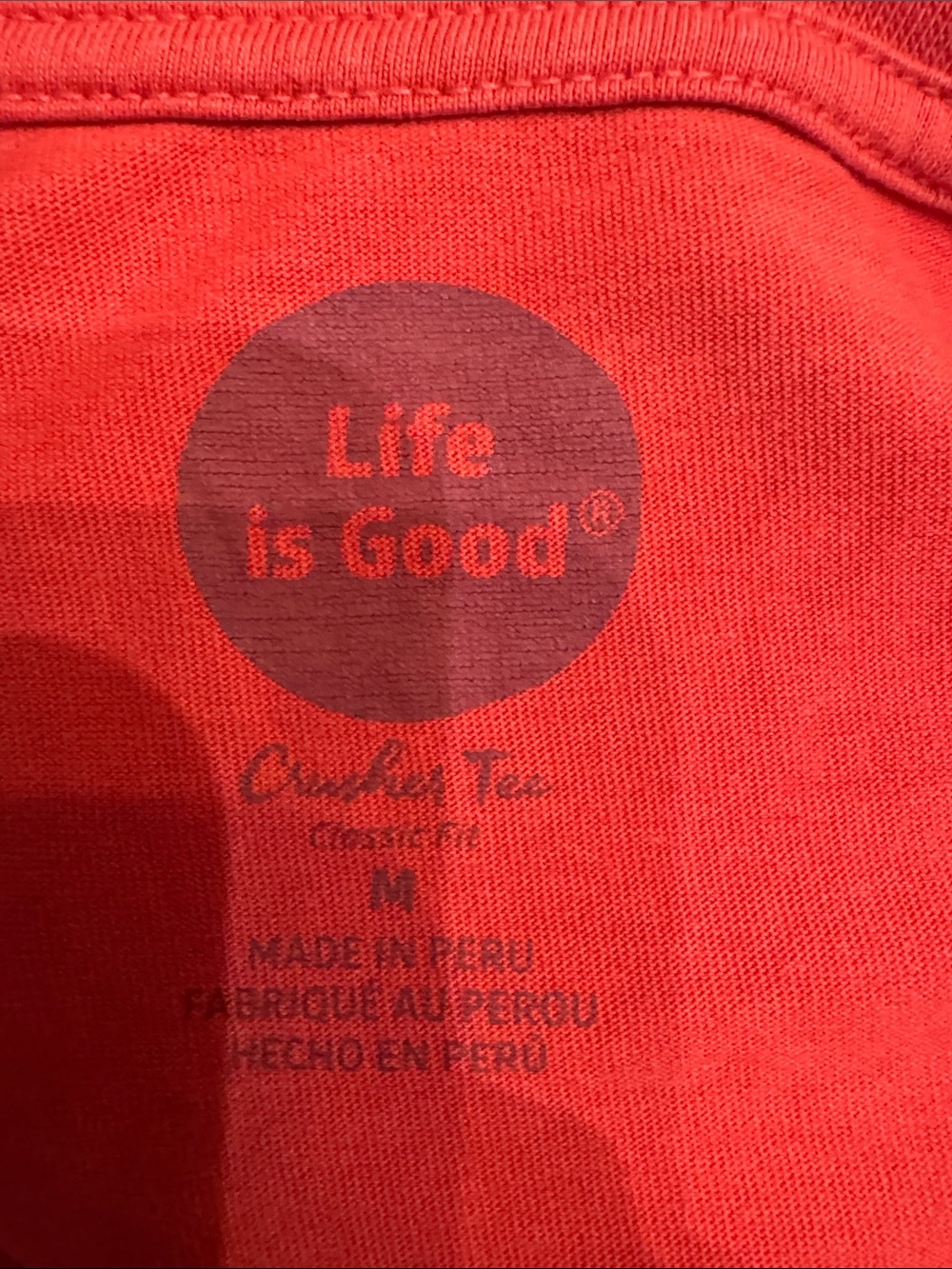 Life is Good Red Graphic Tee - Heart Flag - Picture 2 of 2